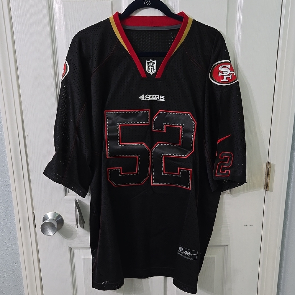 NFL 49ers Black Jersey - Patrick Willis - Size 48 (or US XL)